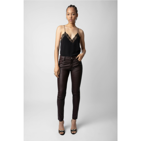 ZADIG&VOLTAIRE Phlame Crinkled Leather Trousers