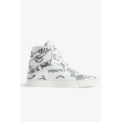 ZADIG&VOLTAIRE ZV1747 High Flash High-Top Graffiti Sneakers