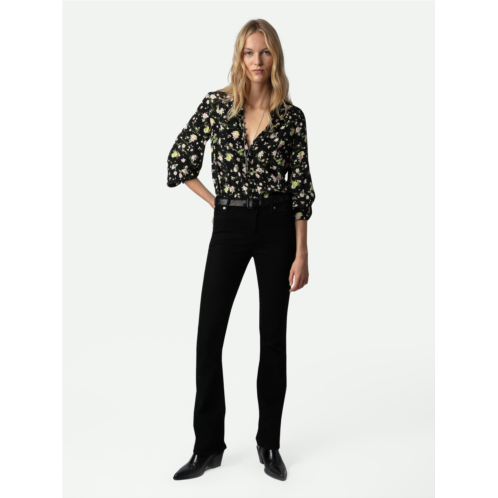ZADIG&VOLTAIRE Twina Soft Crinkle Roses Shirt