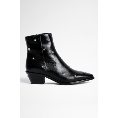 ZADIG&VOLTAIRE Tyler Vintage Stars Ankle Boots
