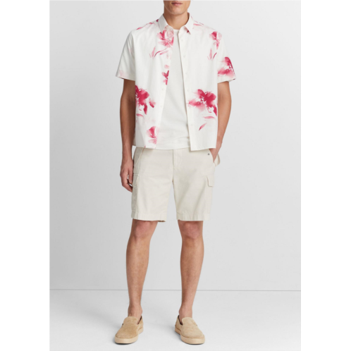 Vince Faded Floral Short-Sleeve Shirt