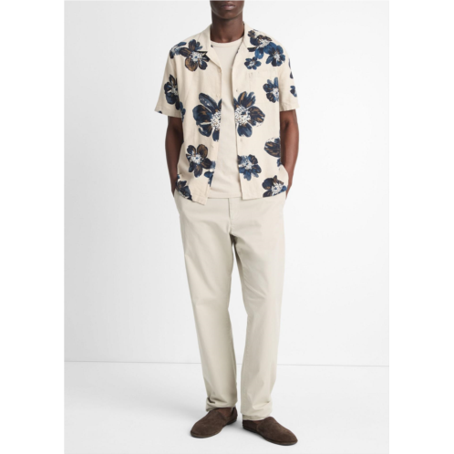 Vince Blossoms Linen-Blend Button-Front Shirt