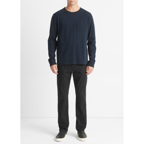 Vince Sueded Jersey Long-Sleeve Pocket T-Shirt