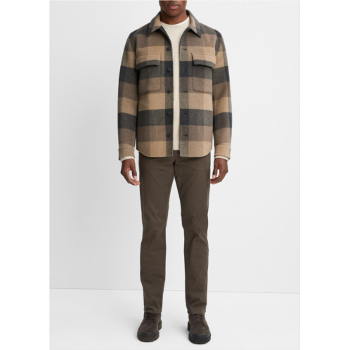 Vince Plaid Splittable Wool-Blend Shirt Jacket