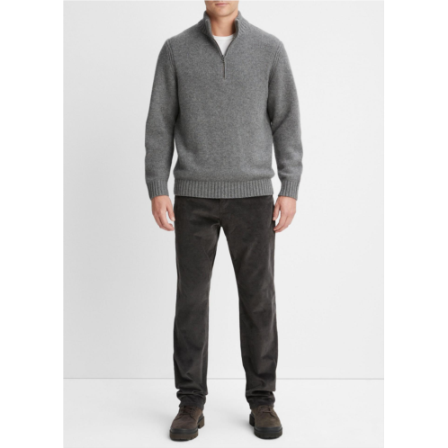 Vince Wool-Cashmere Relaxed Quarter-Zip Sweater