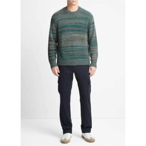 Vince Marled Cashmere-Wool Crew Neck Sweater