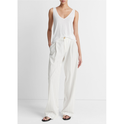 Vince Striped Pleated Trouser