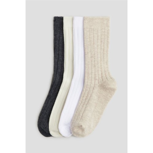 H&M 4-pack Ribbed Socks