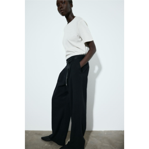 H&M Wide-leg Linen-blend Pants