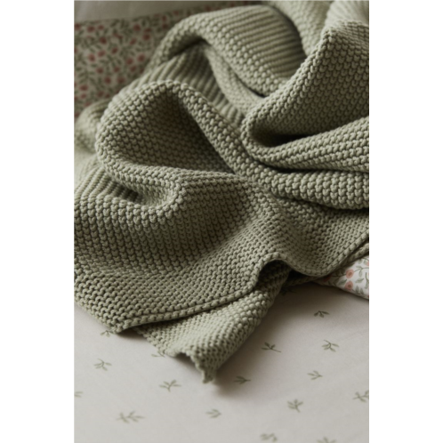 H&M Moss-stitched Cotton Blanket