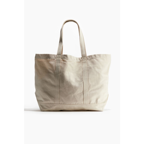 H&M Cotton Canvas Beach Bag