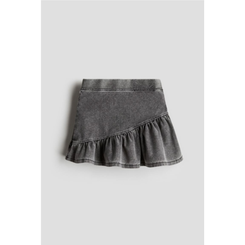 H&M Flounced Denim-look Skirt