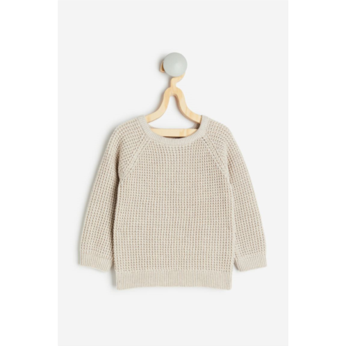 H&M Waffle-knit Cotton Sweater