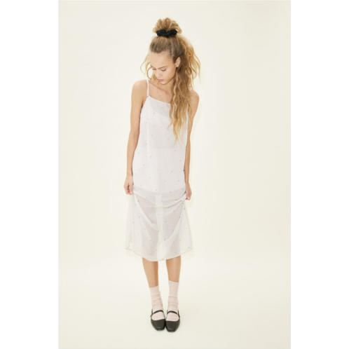 H&M Sheer Embellished Slip Dress