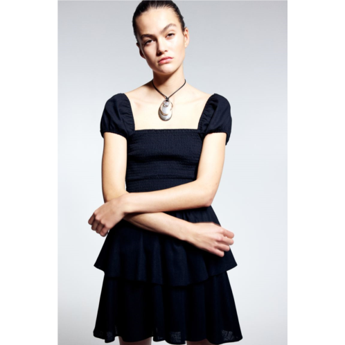 H&M Tiered-skirt Smocked Dress