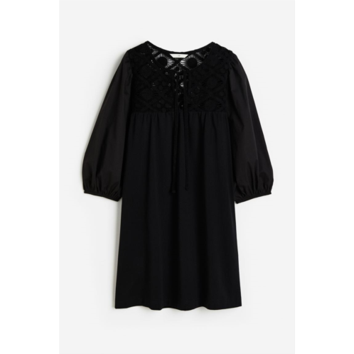 H&M Lace-detail Jersey Dress