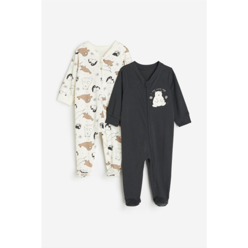 H&M 2-pack Zip-up Pajama Jumpsuits
