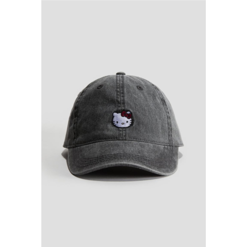 H&M Cotton Cap with Embroidered Motif