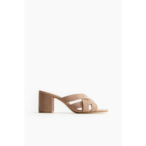 H&M Heeled Leather Sandals