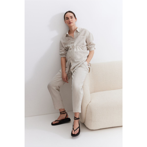 H&M MAMA Linen-blend Pants