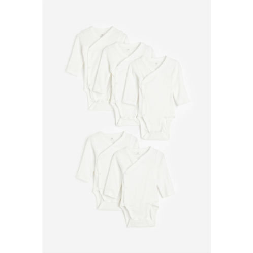 H&M 5-pack Ribbed Wrapover Bodysuits