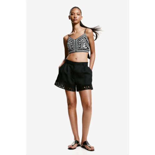 H&M Shorts with Crochet-look Trim