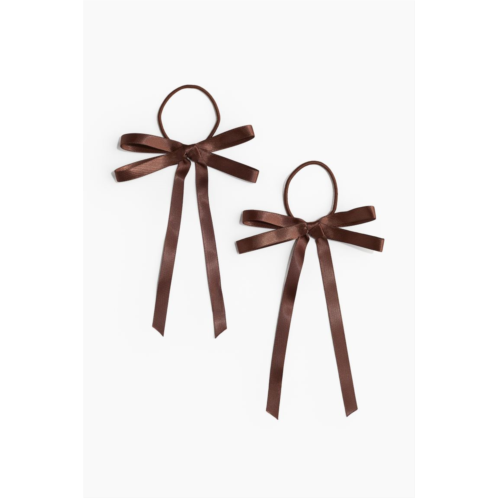 H&M 2-pack bow-detail hair elastics