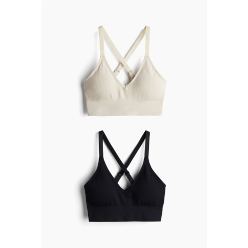 H&M 2-pack DryMoveu2122 Medium Support Sports Bras