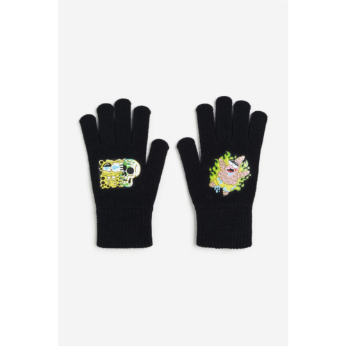 H&M Gloves with Printed Motif