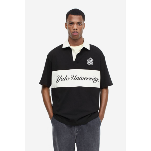 H&M Relaxed Fit Motif-detail Polo Shirt