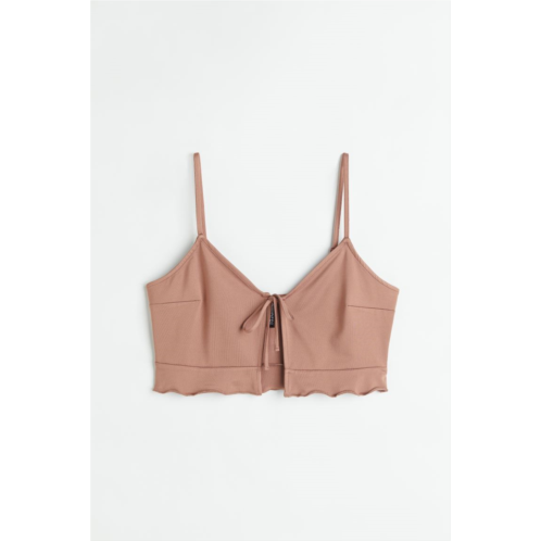 H&M Tie-front Peplum Crop Top