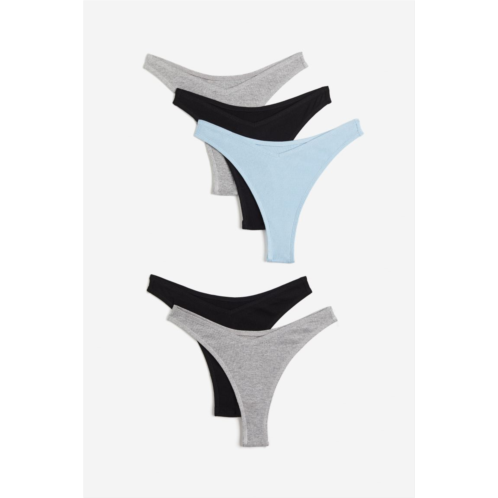 H&M 5-pack Ribbed Thong Briefs