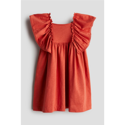 H&M Butterfly-sleeved Jersey Dress