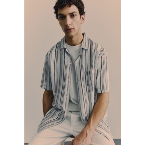 H&M Regular Fit Linen-blend Resort Shirt