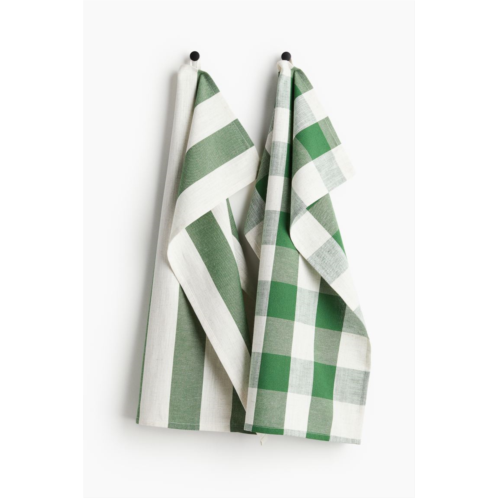H&M 2-pack Striped Cotton Tea Towels