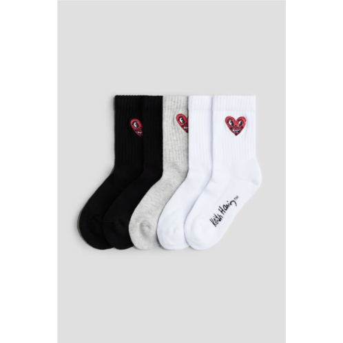 H&M 5-pack Intarsia-motif Socks
