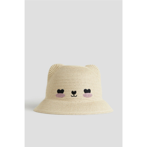 H&M Ear-topped Straw Hat