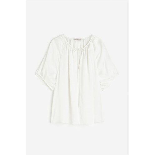 H&M Oversized Tie-top Blouse