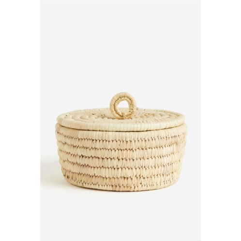 H&M Small Straw Basket with Lid