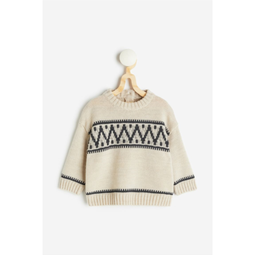 H&M Jacquard-knit Merino Wool Sweater
