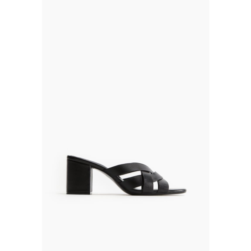 H&M Heeled Leather Sandals