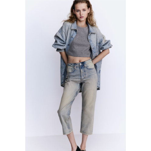 H&M Straight High Cropped Jeans