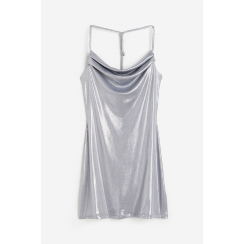 H&M Shimmery Metallic Mini Dress