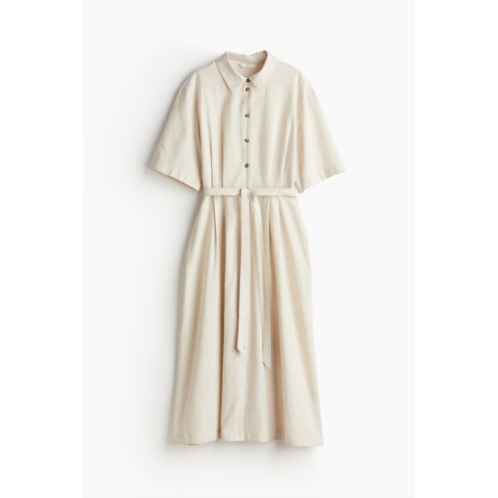 H&M Linen-blend Shirt Dress