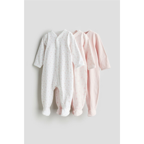 H&M 3-pack Pajama Jumpsuits with Covered Feet