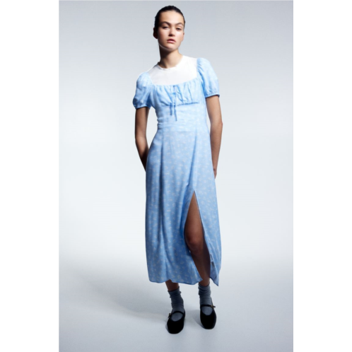 H&M Puff-sleeved Midi Dress