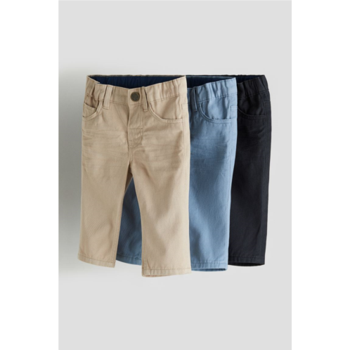 H&M 3-pack Cotton Twill Pants