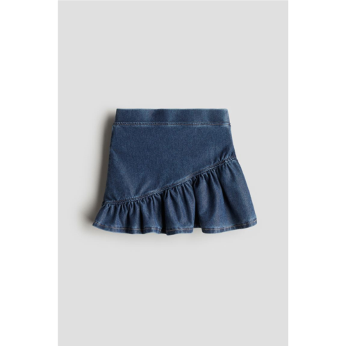 H&M Flounced Denim-look Skirt