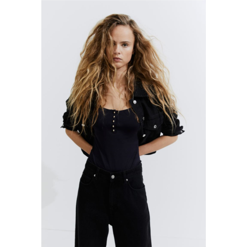 H&M Button-front Thong Bodysuit