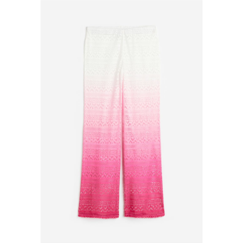 H&M Hole-patterned Flared Jersey Pants